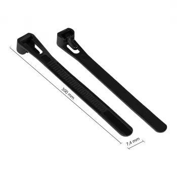 Good Connections KAB-R30S74 – opakovane použiteľná káblová spona – nylon – čierna – 8,3 cm – V2 – -40 – 85 °C