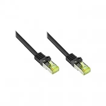 RJ45 patch kábel s Cat.7 káblom a ochranou západky (RNS®), S/FTP, PiMF, bez halogénov, 600MHz, OFC, čierna, 60m, Good Connections® (8070R-600S)