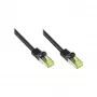 RJ45 patch kábel s Cat.7 káblom a ochranou západky (RNS®), S/FTP, PiMF, bez halogénov, 600MHz, OFC, čierny, 60m, Good Connections® (8070R-600S)