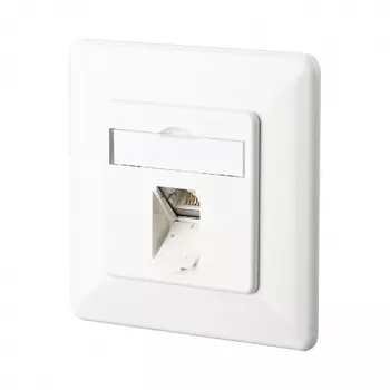 METZ CONNECT BTR E-DAT C6 8(8) UP - pripojovacia zásuvka, pod omietku - RJ-45 - čistá biela, RAL 9010 (1307371002-I)