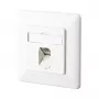 METZ CONNECT BTR E-DAT C6 8(8) UP - pripojovacia zásuvka, pod omietku - RJ-45 - čistá biela, RAL 9010 (1307371002-I)