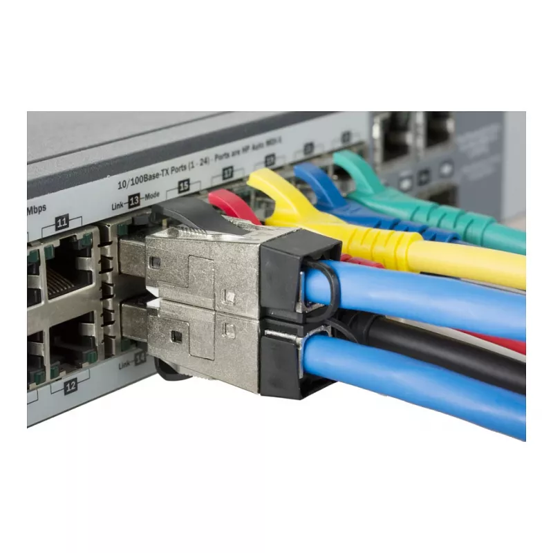METZ CONNECT pro - sieťové pripojenie - RJ-45 (samec) - tienený - CAT 8,1 - IEEE 802,3bq - modrá (130H405032-E)