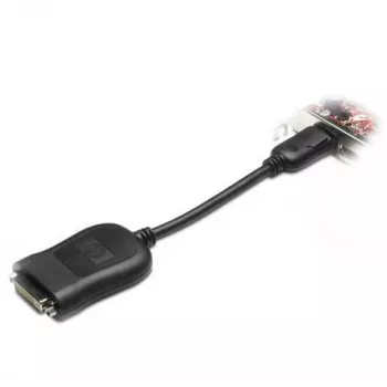 HP - DVI adaptér - DisplayPort (konektor samec) na DVI-D (konektor samica) - čierny - pre Quadro FX 3800 (481409-001,FH973AA)