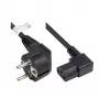 Napájací kábel ochranná vidlica typ E+F (CEE 7/7, zahnutá) na C13 (pravouhlá), čierna, 1,00 mm², 3 m, Good Connections® (P0131-S030)
