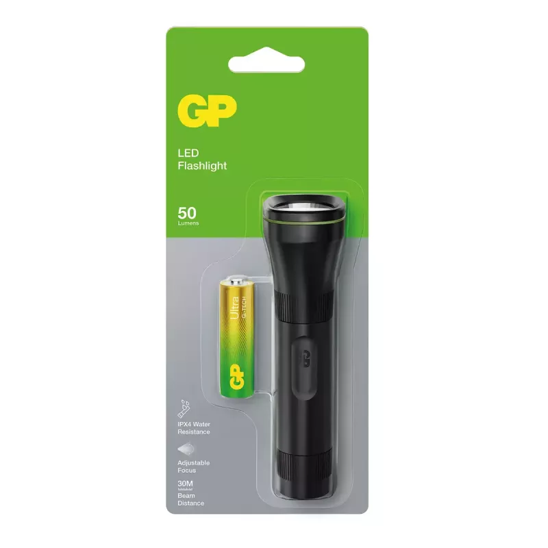 Ručná baterka GP Lighting 450066 čierna 50 lm 30 m 24 h
