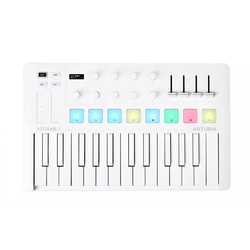 Arturia MiniLab 3 - MIDI ovládacia klávesnica, biela
