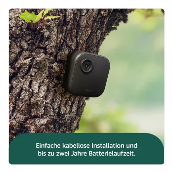 AMAZON (RING) Blink Outdoor 4 – sieťová bezpečnostná kamera – vonkajšia, vnútorná – odolná voči počasiu – farebná (deň/noc) – 1080p – audio – bezdrôtová – Wi-Fi (B0B1N5RL1Q)
