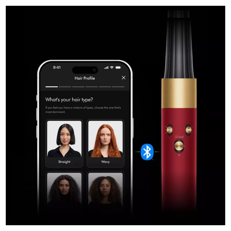 Airwrap i.d. Straight + Wavy Limited Edition, multistyler červená/zlatá, Bluetooth