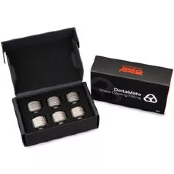 Thermal Grizzly DeltaMate Compression Fitting ST16, mosadz G1/4, nikel, balenie 6 kusov (TG-DM-FIT-6201)
