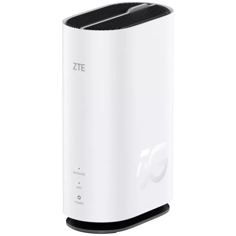 ZTE G5C – gigabitový ethernetový dvojpásmový WLAN router (2,4 GHz / 5 GHz) Wi-Fi 6 4G/5G v bielej