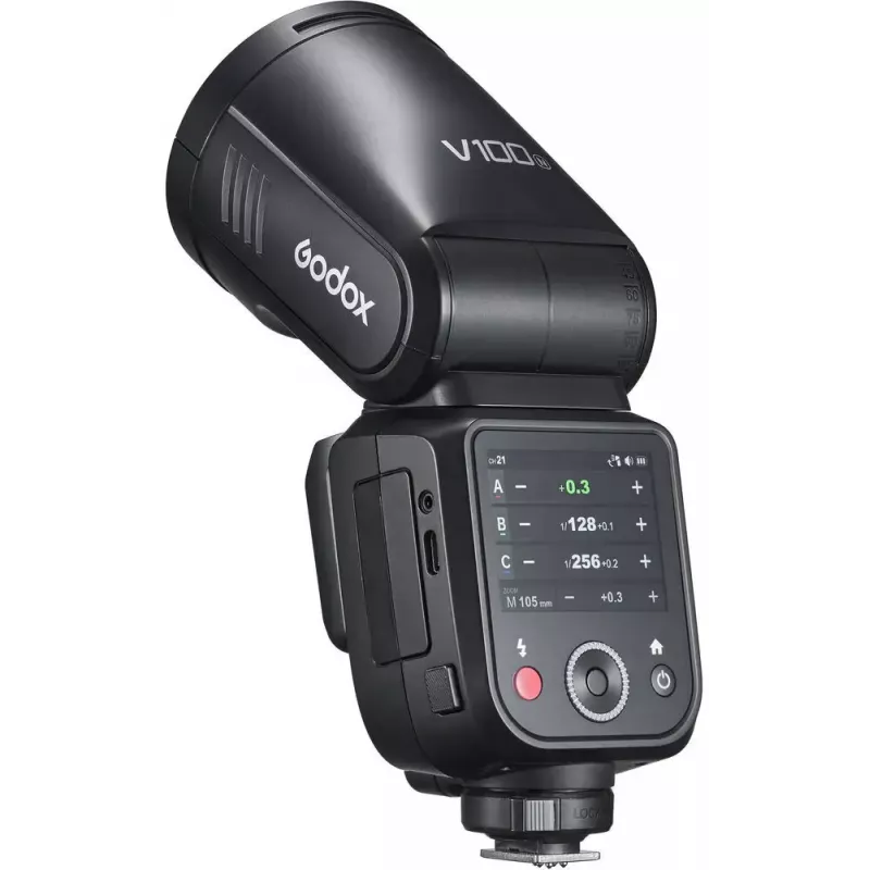 Blesk Godox V100-N pre Nikon — prenosný TTL Li-ion násuvný blesk