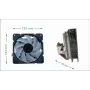 Vzduchový chladič Gembird CPU-HURACAN-ARGB-X140 12 cm čierny biely 800-1600 ot/min