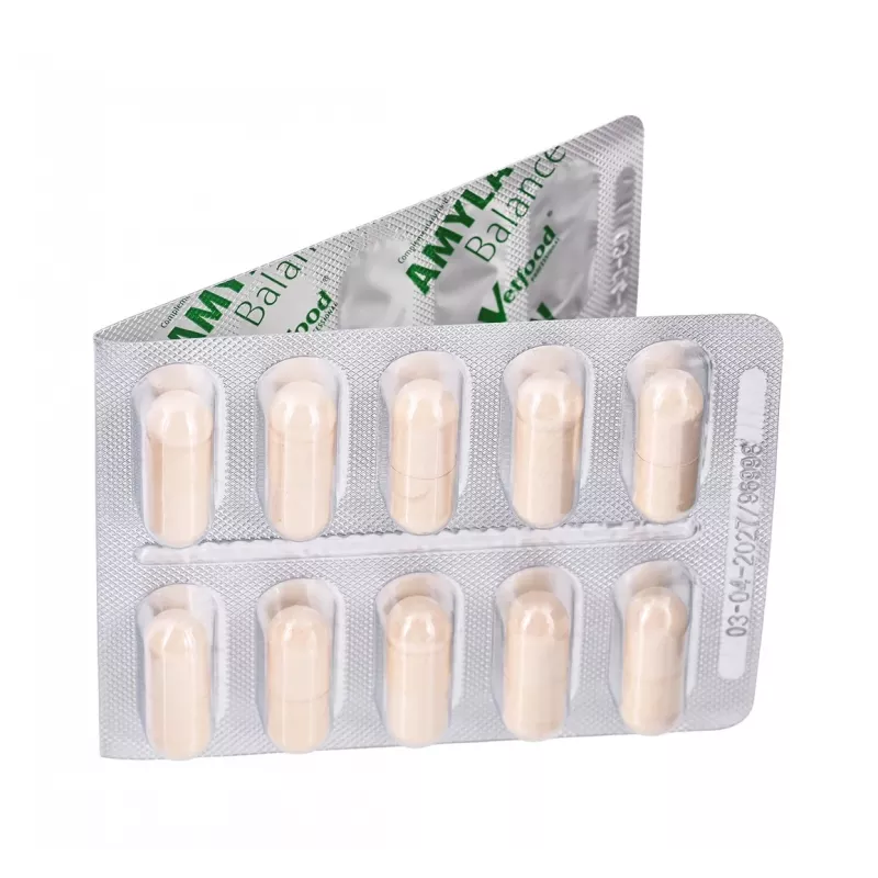 Vetfood Amylactiv Balance podpora trávenia pre psy a mačky 60 kapsúl