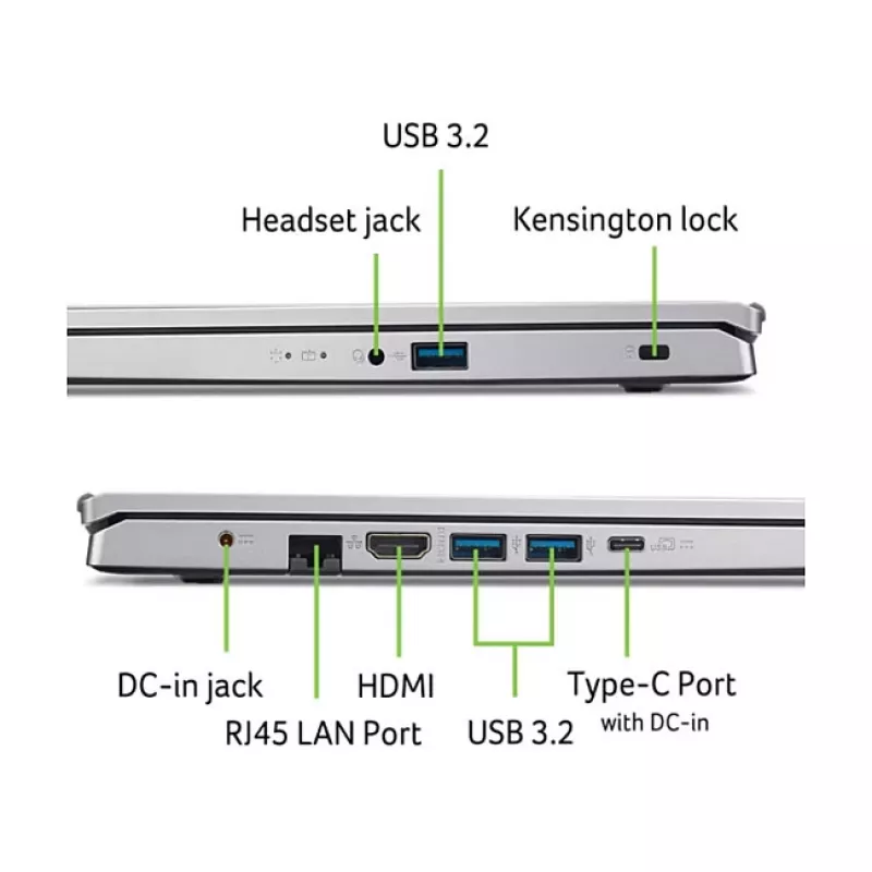 Notebook Acer Aspire Go 15 AG15-42P-R1VS — 15,6 inch Full-HD IPS, Ryzen R7-5825U, 8 GB RAM, 512 GB SSD, Linux (eShell)