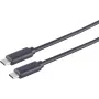 USB kábel S/CONN 13-48035 USB 3.2 Gen 2x2 2 m USB C čierny