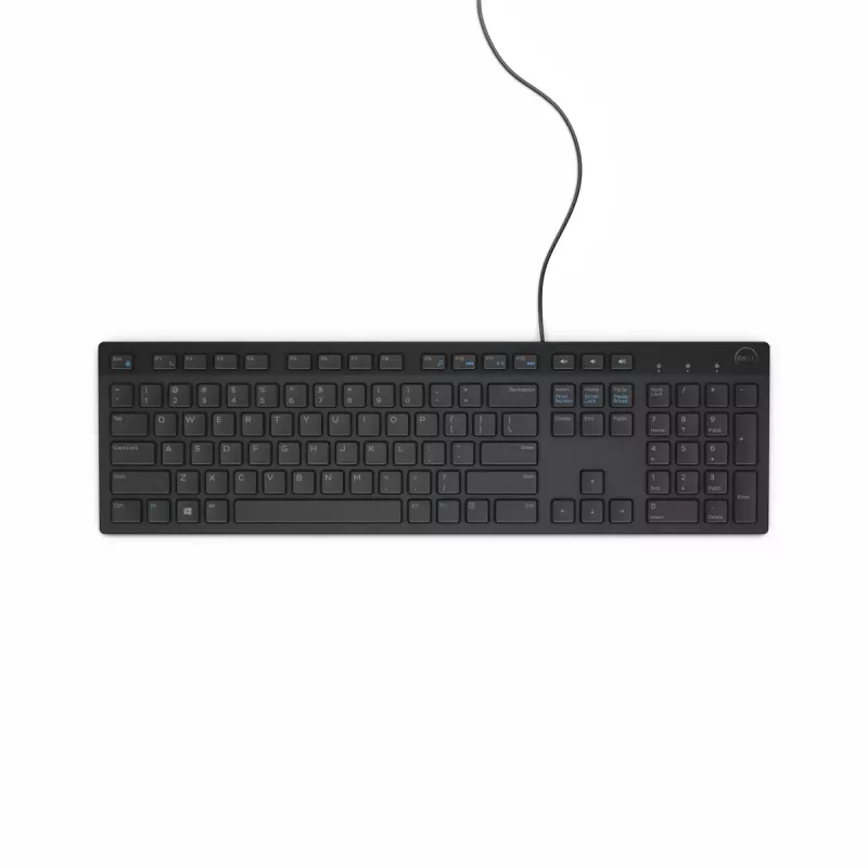 DELL KB216 klávesnica univerzálna USB QWERTY UK-anglická čierna full-size káblová