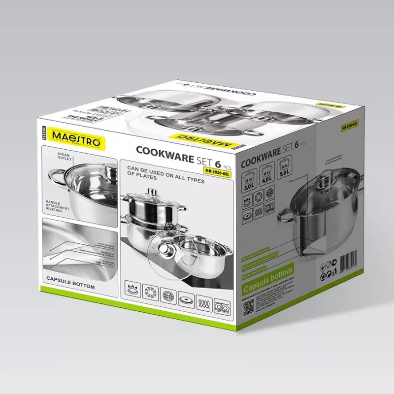 Sada hrncov Maestro MR-2020-6XL — 6-dielna sada hrncov