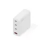 DIGITUS USB GaN nabíjačka 140W — 3× USB‑C, 1× USB‑A, 100–240V, biela