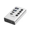 Hub USB 3.2 Gen 1, 4 porty, USB-A/C, vypínač