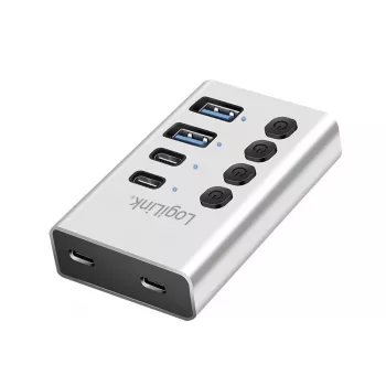 Hub USB 3.2 Gen 1, 4 porty, USB-A/C, vypínač