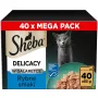 Mokré krmivo pre mačky Sheba Delicacy rybia príchuť v želé, 40×85 g konzervy, dospelé mačky, 11% proteín, 78% vlhkosť