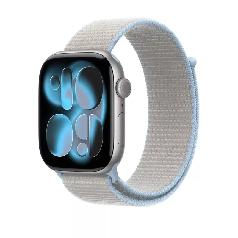 Remienok – Apple Sport Loop pre 46mm Apple Watch, Blue Mist (sivý), jednoduché balenie