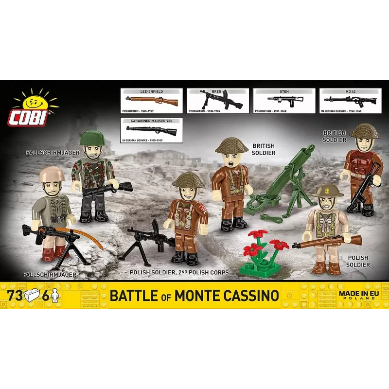 Stavebnica Cobi Blocks bitka o Monte Cassino historická vojenská dioráma COBI-2063