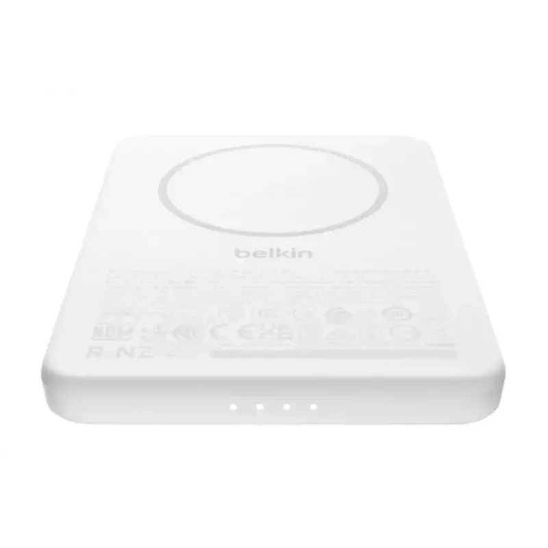 Powerbank Belkin BPD010hqWH 5000 mAh, bezdrôtové nabíjanie 7,5 W, USB-C, biela