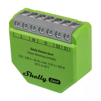 Shelly Dimmer Gen4 Green multi-protokolová konektivita