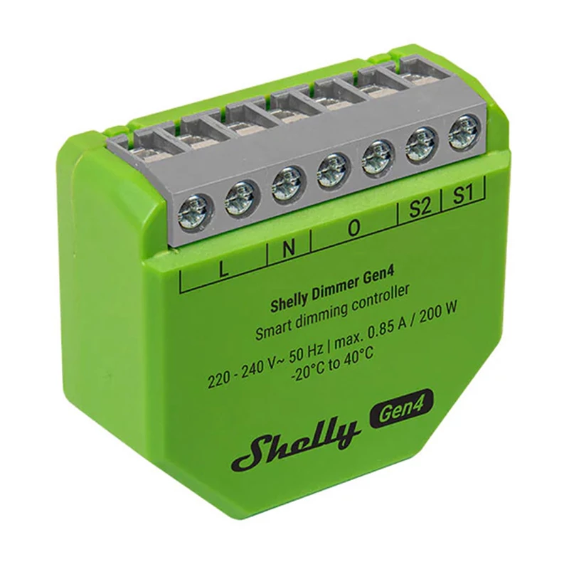 Shelly Dimmer Gen4 Green multi-protokolová konektivita