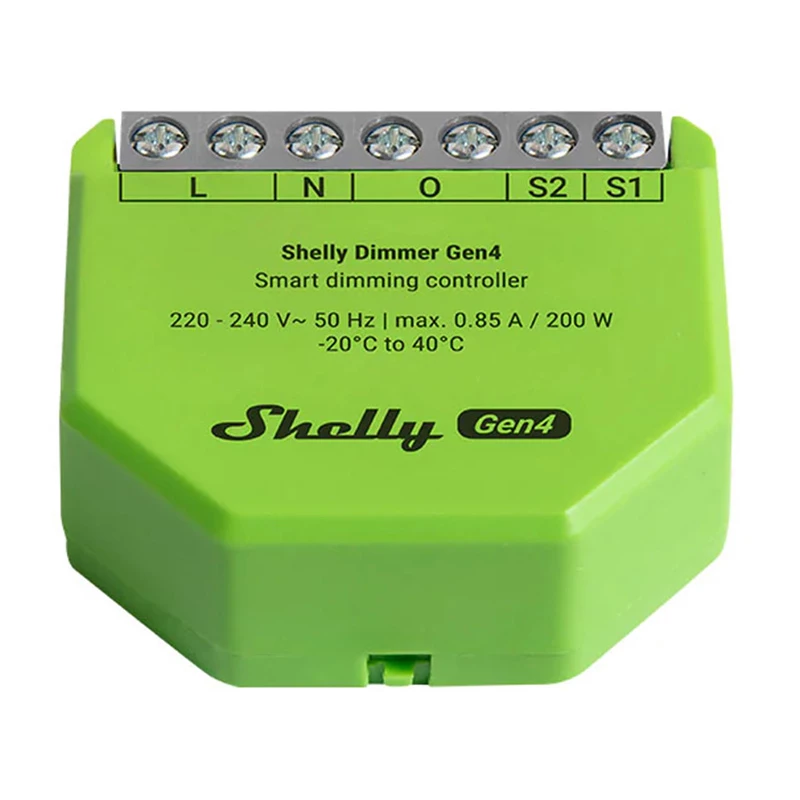 Shelly Dimmer Gen4 Green multi-protokolová konektivita