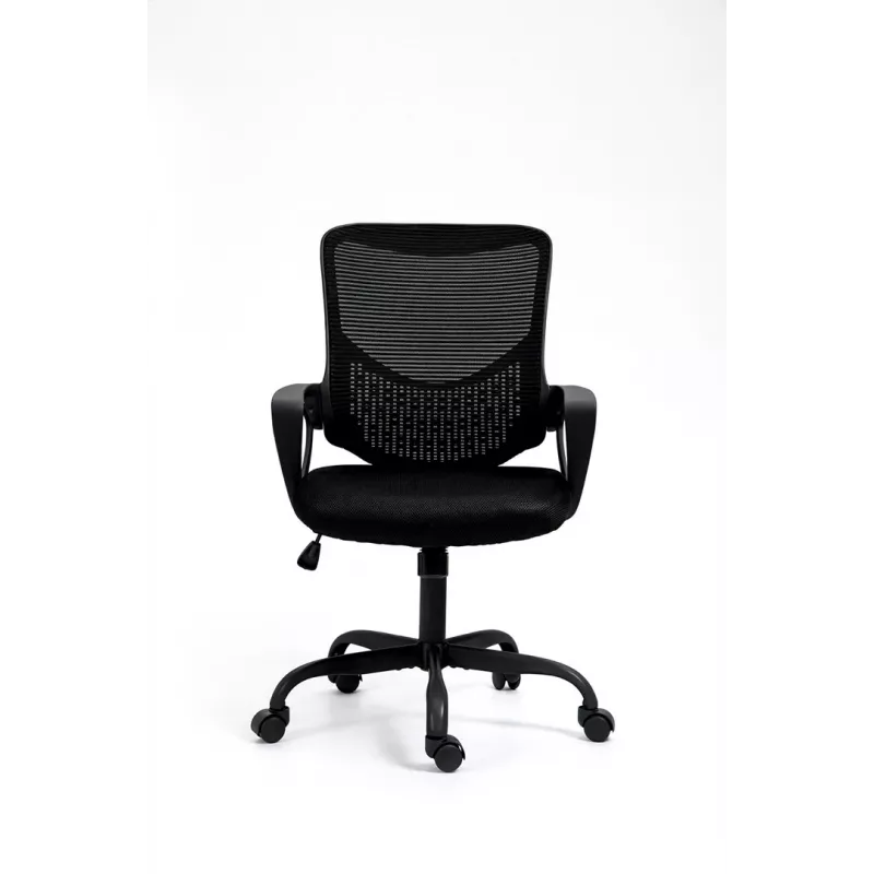 Kancelárska stolička ActiveJet YK507 čierna – ergonomická otočná stolička, textil/PU, výškovo nastaviteľná