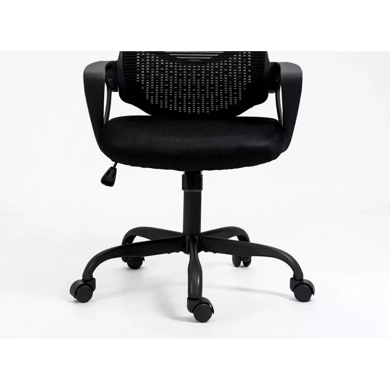Kancelárska stolička ActiveJet YK507 čierna – ergonomická otočná stolička, textil/PU, výškovo nastaviteľná