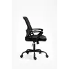 Kancelárska stolička ActiveJet YK507 čierna – ergonomická otočná stolička, textil/PU, výškovo nastaviteľná
