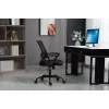Kancelárska stolička ActiveJet YK507 čierna – ergonomická otočná stolička, textil/PU, výškovo nastaviteľná
