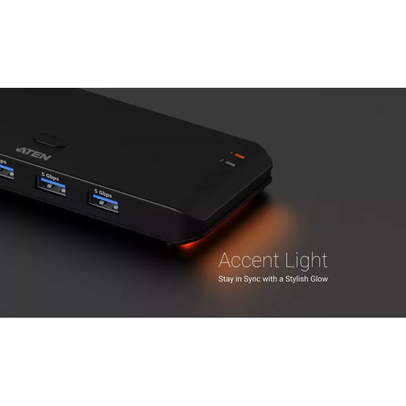 USB 3.2 Gen1 2x4 Sharing Switch ATEN US5324 s Host A + C a 4 portami pre zariadenia