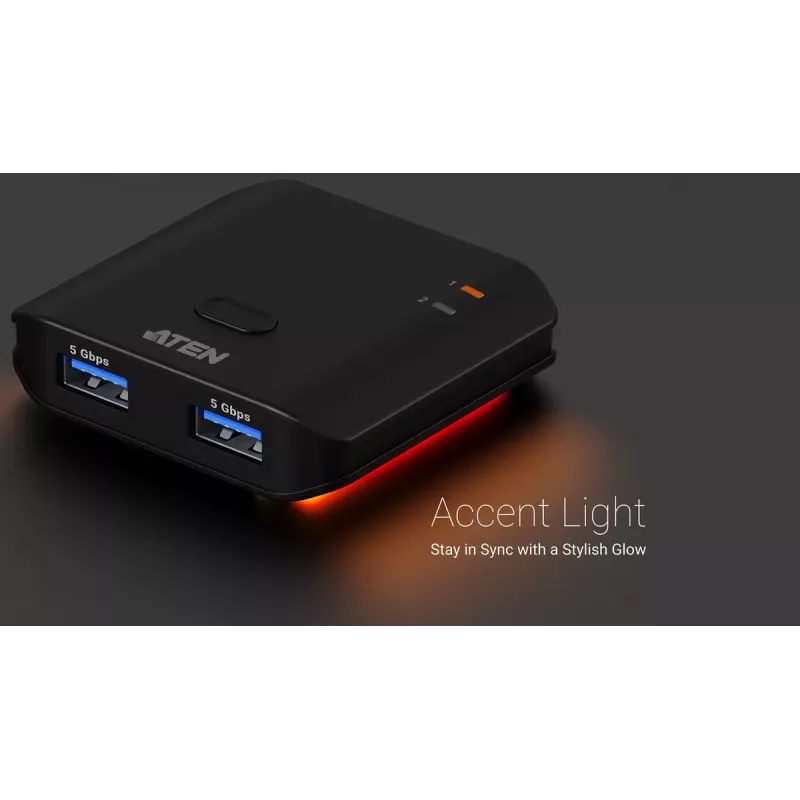 USB 3.2 Gen 1 2x2 Sharing Switch ATEN US4322 — 2 Host / 2 zariadenie, Type-A