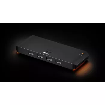 USB 2.0 Sharing Switch ATEN US4224 — 2x Host na 4x zariadenie, 480 Mbit/s, čierna