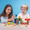 Stavebné kocky Marioinex Mini Waffle 302 dielov — stohovateľná, do seba zapadajúca stavebná sada