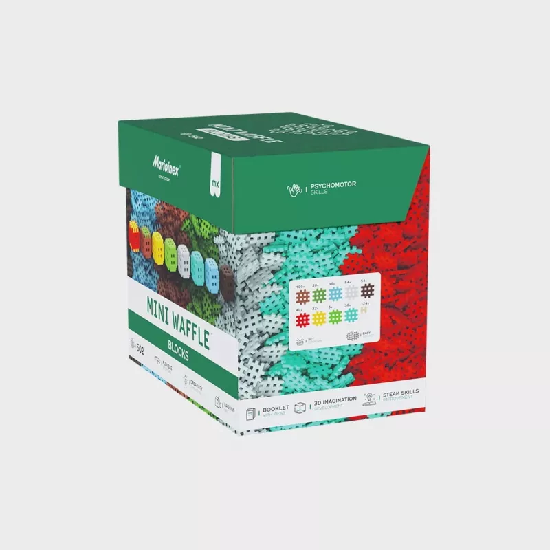 Stavebná hračka Marioinex Klocki Waffle Mini Blocks — 502 kusov