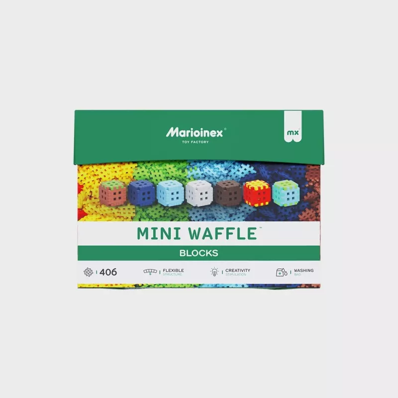 Stavebnice Marioinex Mini Waffel 406 kusov — stavebnica pre kreatívne hranie