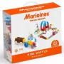 Stavebné kocky Marioinex Mini Waffle Set 2 — 140 dielov, do seba zapadajúca stavebná hračka