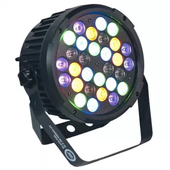 LIGHT4ME čierny PAR 30x3W RGBA-UV LED reflektor
