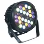 LIGHT4ME čierny PAR 30x3W RGBA-UV LED reflektor