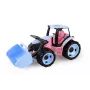 Hračkársky traktor s lyžicou Lena model 02050 — ružový, 62 cm
