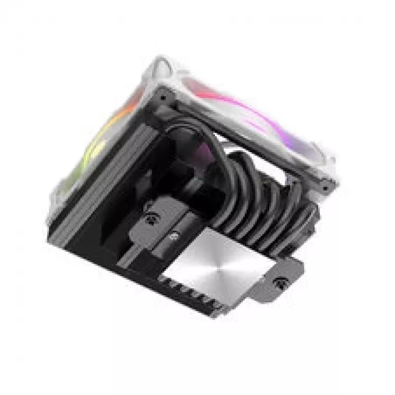CPU chladič Akasa SOHO H6L RGB biely – Low-Profile chladič s RGB ventilátorom, kompatibilný s kompaktnými systémami Mini-ITX