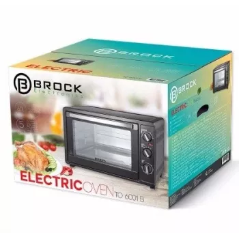 Mini rúra Brock Electronics TO 6001 B – 60 l, 2200 W, čierna