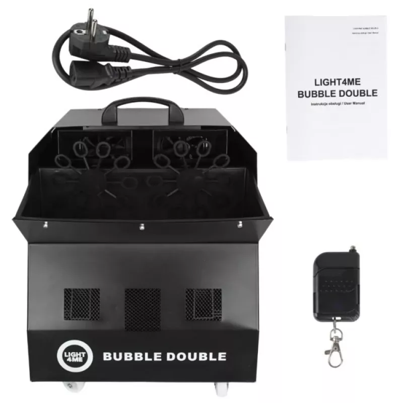 LIGHT4ME BUBBLE DOUBLE - stroj na bubliny 300W, bezdrôtový ovládač