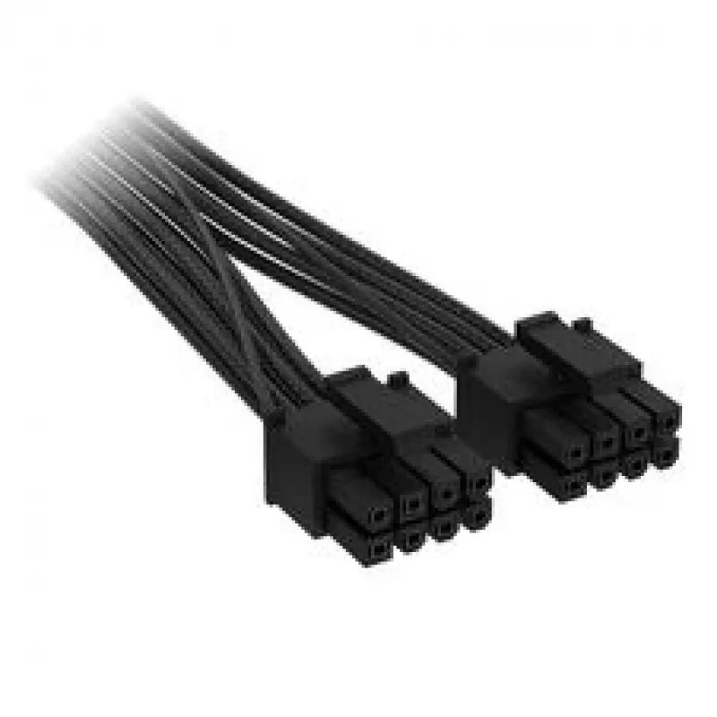 Corsair Premium-Sleeved 2x 8-Pin na 12V-2x6 kábel, pre Type-4 napájací zdroj – čierny