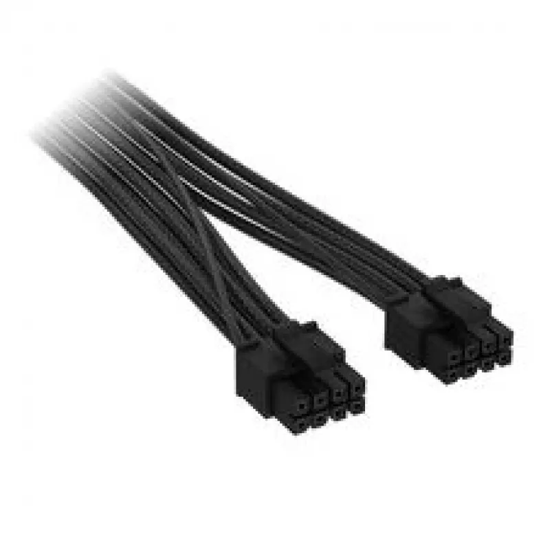 Corsair Premium-Sleeved 2x 8-Pin na 12V-2x6 kábel, pre Type-5 napájací zdroj – čierny